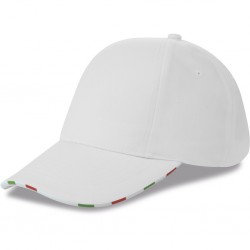 CAPPELLINO 6 PANNELLI RUOTATI CON BANDIERA ITALIANA Bianco
