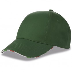 CAPPELLINO 6 PANNELLI RUOTATI CON BANDIERA ITALIANA Verde inglese