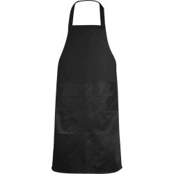 GREMBIULE DA CUCINA CLASSICO IN 65% POLIESTERE - 35% COTONE (240 Nero