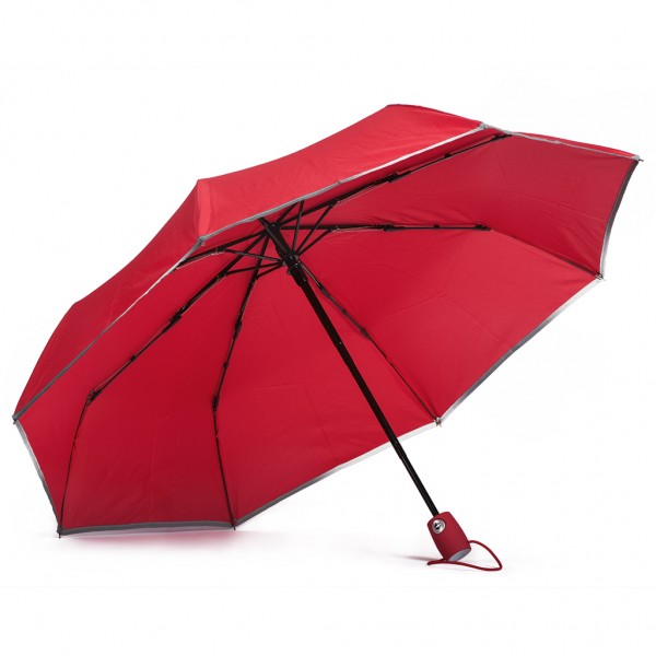 OMBRELLO MINI 21” AUTOMATICO IN METALLO E PONGEE  RPET 190T R (rosso)