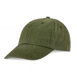 morbido, destrutturato e con effetto prelavato che gli donano un aspetto vintage, con visiera precurvata e chiusura in velcro VM (verde militare)