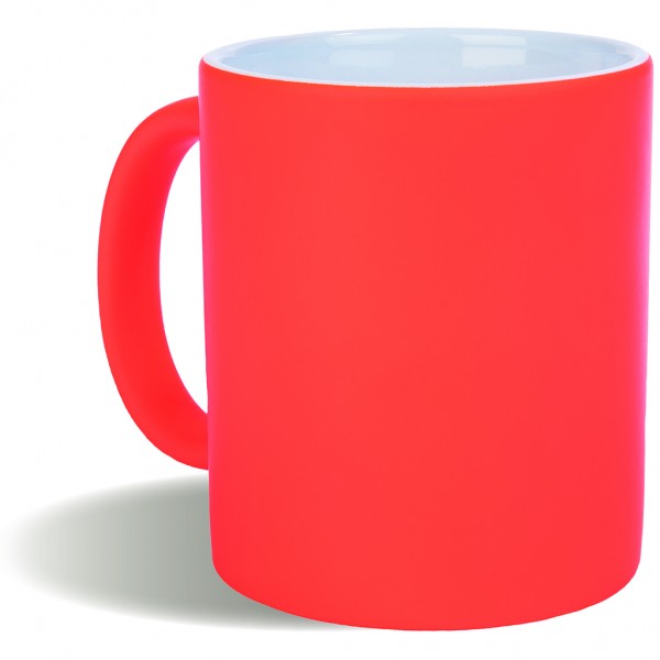 TAZZA IN CERAMICA COLORI FLUO 320 ML (GRADO A)