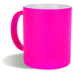 TAZZA IN CERAMICA COLORI FLUO 320 ML (GRADO A) Fucsia