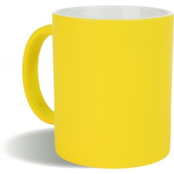TAZZA IN CERAMICA COLORI FLUO 320 ML (GRADO A) Giallo
