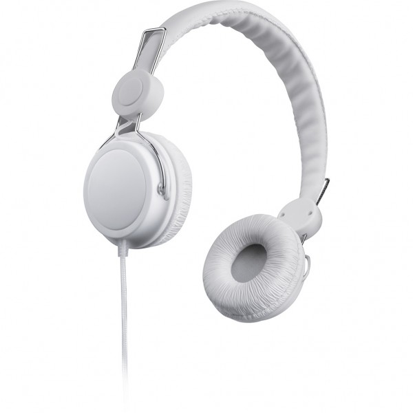 CUFFIE STEREO CON MICROFONO IN PLASTICA E METALLO Bianco