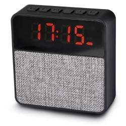 DIFFUSORE BLUETOOTH CON OROLOGIO E RADIO FM AUTOSCAN IN PLASTICA Bianco-taglia-L