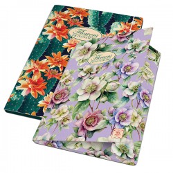 Cartella 3 lembi con elastico Nature Flowers - A4 - dorso 1,5cm - fantasie assortite - Pigna