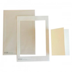 Cartoncino prefustellato - 117 x 170 mm - avorio liscio - Kartos - conf. 10 pezzi