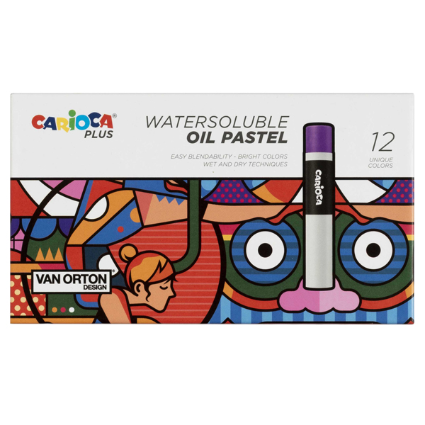 Pastello a olio - lunghezza 60 mm - colori assortiti - Carioca Plus - conf. 12 pezzi Pastello a olio - lunghezza 60 mm - colori assortiti - Carioca Plus - conf. 12 pezzi