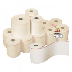 Rotolo per bilancia - 60 mm x 90 m - 55 gr - diametro esterno 88 mm - anima 25 mm - carta termica BPA free - Sabacart - blister 4 pezzi