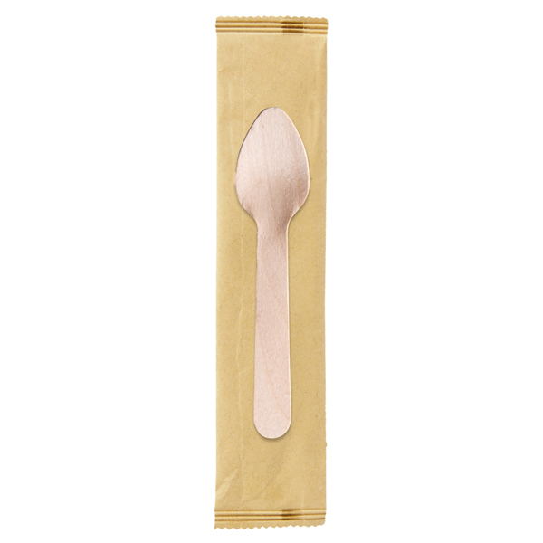 Cucchiaini monouso - imbustati singolarmente - 11 cm - legno - Signor Bio Cucchiaini monouso - imbustati singolarmente - 11 cm - legno - Signor Bio