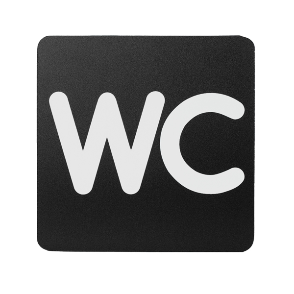 Pittogramma adesivo - WC - 16 x 16 cm - PVC - nero/bianco - Stilcasa Pittogramma adesivo - WC - 16 x 16 cm - PVC - nero/bianco - Stilcasa