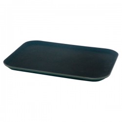 Vassoio rettangolare antiscivolo - 25 x 35 cm - PP - nero - Leone