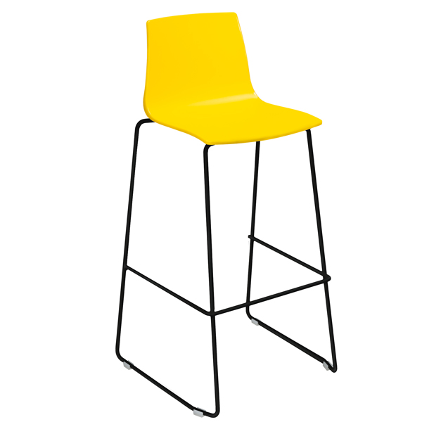 Sgabello Imola Fix - Nero opaco/giallo - Grandsoleil Sgabello Imola Fix - Nero opaco/giallo - Grandsoleil