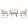 Salotto Cebu - polyrattan naturale - Garden Friend - set 4 elementi