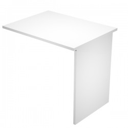 Allungo reversibile dx/sx per scrivanie Easy - 80 x 60 cm - con fianchi pannello - Bianco