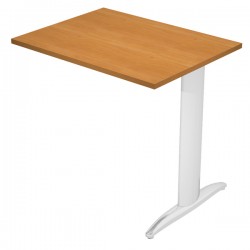 Allungo reversibile dx/sx per scrivanie Easy - 80 x 60 cm - Noce chiaro/metal cromato