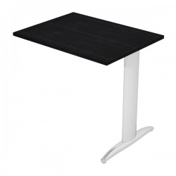 Allungo reversibile dx/sx per scrivanie Easy - 80 x 60 cm - Nero venato/metal cromato