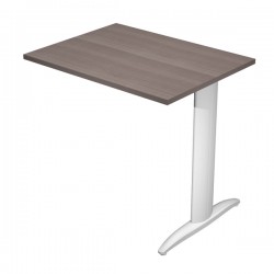 Allungo reversibile dx/sx per scrivanie Easy - 80 x 60 cm - Frassino toscano/grigio alluminio