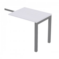 Allungo reversibile dx/sx Agorà - 80x60cm - Bianco - Gamba antracite