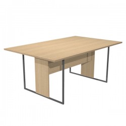 Scrivania singola Essence - 160 x 80 cm - Rovere - Gamba antracite