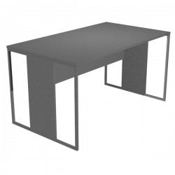 Scrivania singola Essence - 180 x 80 cm - Antracite - Gamba antracite