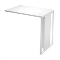 Allungo reversibile dx/sx Essence - 80 x 50 cm - Bianco - Gamba bianco