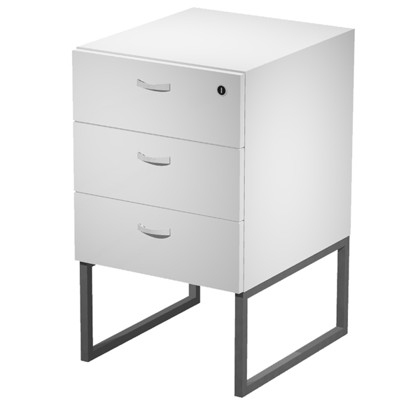 Cassettiera Essence - 3 cassetti - con supporto metal - 41,5 x 49,5 x 57,6 cm - Bianco/Antracite Cassettiera Essence - 3 cassetti - con supporto metal - 41,5 x 49,5 x 57,6 cm - Bianco/Antracite