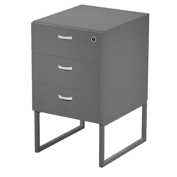 Cassettiera Essence - 3 cassetti - con supporto metal - 41,5 x 49,5 x 57,6 cm - Antracite/Antracite Cassettiera Essence - 3 cassetti - con supporto metal - 41,5 x 49,5 x 57,6 cm - Antracite/Antracite