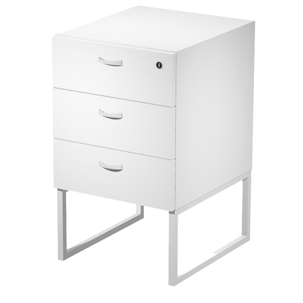 Cassettiera Essence - 3 cassetti - con supporto metal - 41,5 x 49,5 x 57,6 cm - Bianco/Bianco Cassettiera Essence - 3 cassetti - con supporto metal - 41,5 x 49,5 x 57,6 cm - Bianco/Bianco
