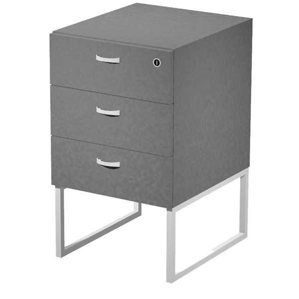 Cassettiera Essence - 3 cassetti - con supporto metal - 41,5 x 49,5 x 57,6 cm - Antracite/Bianco Cassettiera Essence - 3 cassetti - con supporto metal - 41,5 x 49,5 x 57,6 cm - Antracite/Bianco