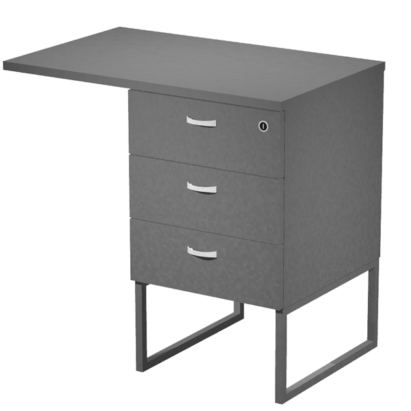 Cassettiera Essence - 3 cassetti - con supporto metal e top - 41,5 x 49,5 x 57,6 cm - Antracite/Antracite Cassettiera Essence - 3 cassetti - con supporto metal e top - 41,5 x 49,5 x 57,6 cm - Antracite/Antracite