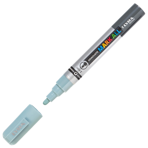 Marcatore a base d'acqua Graduate Mark All - punta tonda 2mm - verde salvia - Lyra Marcatore a base d'acqua Graduate Mark All - punta tonda 2mm - verde salvia - Lyra