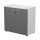 Armadio basso con ante Essence - con serratura - 90 x 46 x 85 cm - bianco/antracite