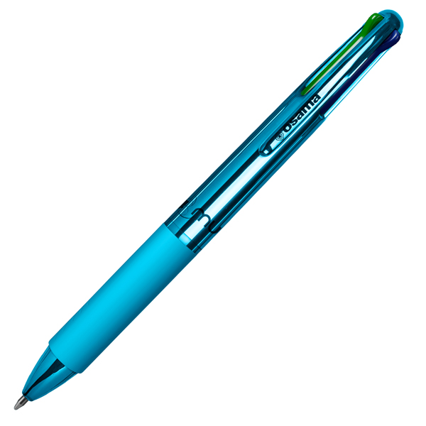 Penna a sfera 4 Multi Chrome - punta 1,00 mm - 4 colori - sky - Osama Penna a sfera 4 Multi Chrome - punta 1,00 mm - 4 colori - sky - Osama