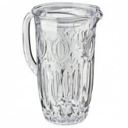 Caraffa decorata Milos - 1,7 L - metacrilato - trasparente - Leone