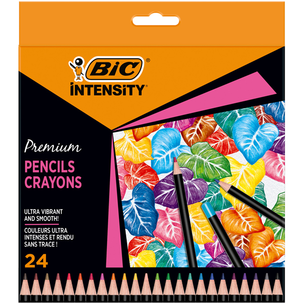 Matita Intensity Wood Premium - colori assortiti - Bic - conf. 24 pezzi Matita Intensity Wood Premium - colori assortiti - Bic - conf. 24 pezzi