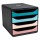 Cassettiera Big Box Skandi - 4 cassetti - 34,7 x 27,8 x 26,7 cm - multicolore - Exacompta