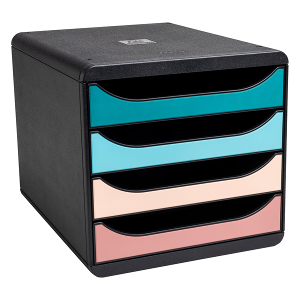 Cassettiera Big Box Skandi - 4 cassetti - 34,7 x 27,8 x 26,7 cm - multicolore - Exacompta Cassettiera Big Box Skandi - 4 cassetti - 34,7 x 27,8 x 26,7 cm - multicolore - Exacompta