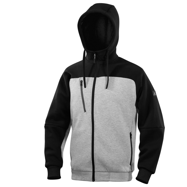 Felpa Borgo - con cappuccio - taglia XL - grigio/nero - Deltaplus Felpa Borgo - con cappuccio - taglia XL - grigio/nero - Deltaplus