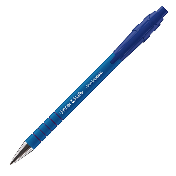 Penna a sfera a scatto Flexgrip Gel - punta 0,7 mm - blu - Papermate Penna a sfera a scatto Flexgrip Gel - punta 0,7 mm - blu - Papermate