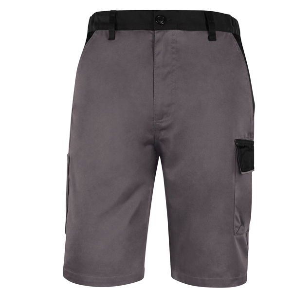 Bermuda da lavoro M1BE2 - taglia L - twill/poliestere/cotone - grigio - Deltaplus Bermuda da lavoro M1BE2 - taglia L - twill/poliestere/cotone - grigio - Deltaplus