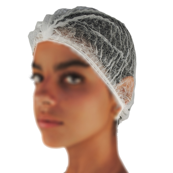 Cuffie a clip plissettate - taglia unica - diametro 53 cm - PLP - bianco - Worker - conf. 100 pezzi Cuffie a clip plissettate - taglia unica - diametro 53 cm - PLP - bianco - Worker - conf. 100 pezzi