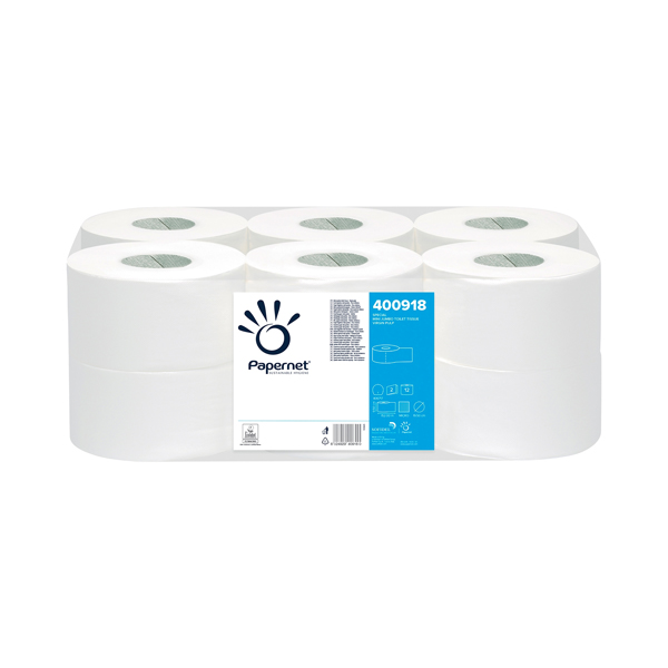 Carta igienica Mini Jumbo - 2 veli - 16,5 gr - diametro 19,5 cm - 9,5 cm x 152 m - Papernet Carta igienica Mini Jumbo - 2 veli - 16,5 gr - diametro 19,5 cm - 9,5 cm x 152 m - Papernet