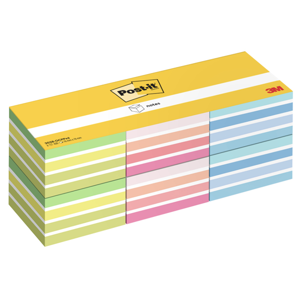 Blocco foglietti Post-it Cubo - 2028-0CPPX6 - 76 x 76 mm - colori assortiti neon/pastel - 450 fogli - Post-it - conf. 6 blocchi Blocco foglietti Post-it Cubo - 2028-0CPPX6 - 76 x 76 mm - colori assortiti neon/pastel - 450 fogli - Post-it - conf. 6 blocchi