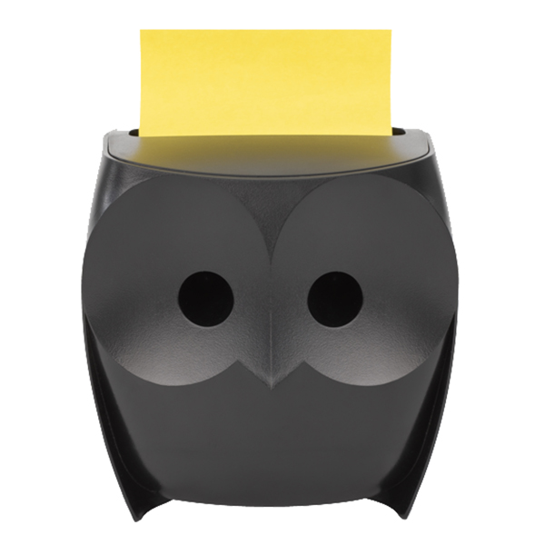 Dispenser gufo nero + ricarica Post-it Super Sticky Z Notes giallo - OWL-330 - 76 x 76 mm - 90 fogli - Post-it Dispenser gufo nero + ricarica Post-it Super Sticky Z Notes giallo - OWL-330 - 76 x 76 mm - 90 fogli - Post-it