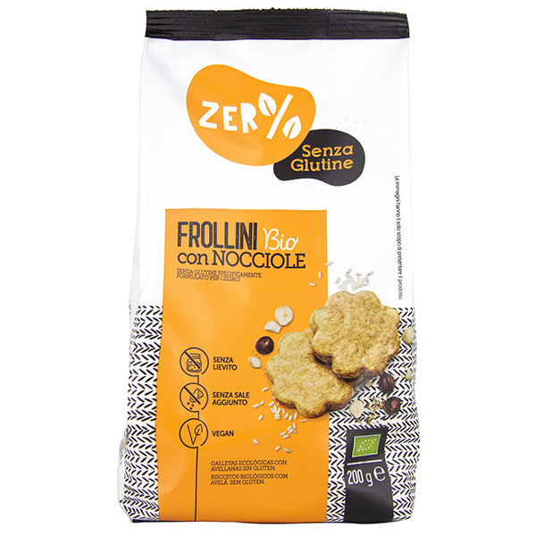 Frollini - con nocciole - 200 gr - Zer%glutine Frollini - con nocciole - 200 gr - Zer%glutine