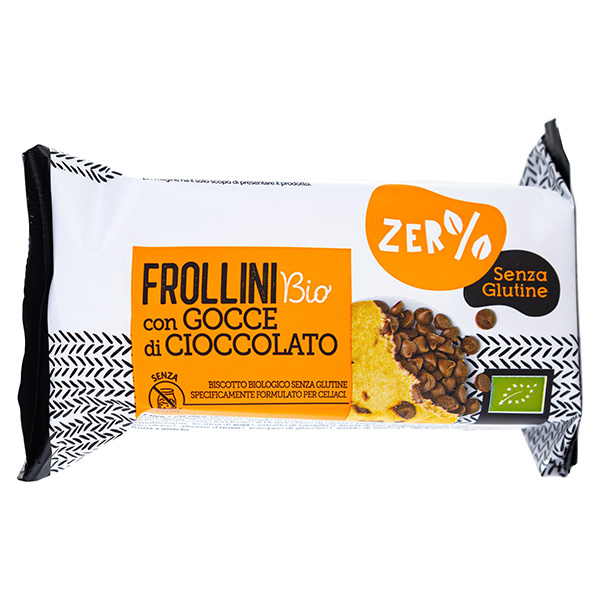 Frollini - con gocce di cioccolato - monoporzione da 70 gr - Zer%glutine Frollini - con gocce di cioccolato - monoporzione da 70 gr - Zer%glutine