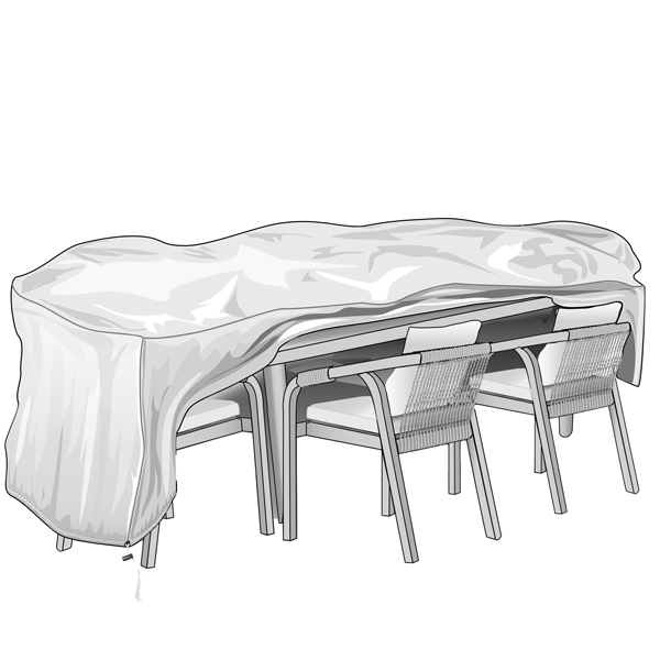 Telo di copertura Special - per tavolo e sedie - 110 x 180 x 80 cm - PU - Verdemax Telo di copertura Special - per tavolo e sedie - 110 x 180 x 80 cm - PU - Verdemax
