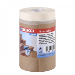 Bobina nastro adesivo e telo in carta - 18 cm x 20 m - Geko